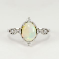 Dainty Wedding, Wedding Anniversary Ring, Zircon Gemstone, Birthday Gift Ring, Opal Band, Ethiopian Opal Ring, Silver Engagement Ring, Stack Ring, Chevron Ring