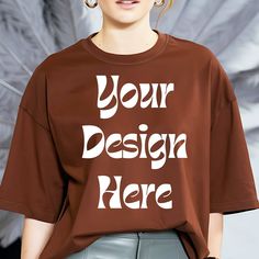 ✮Enhance your design presentations with our tshirt mockup. ✮This digital t-shirt mockup features a clean, blank and neutral template that creates the perfect backdrop for any design. ✮Ideal for casual wear collections, this t-shirt mockup showcases your work in a modern and relatable environment. ✮The t-shirt template is crafted for ease of use, ensuring a seamless experience for designers and entrepreneurs alike. ✮Highlight your unique designs with this versatile and high-quality mockup, perfec Casual Brown T-shirt With Graphic Design, Brown Crew Neck T-shirt With Graphic Design, Neutral Template, Background Inspiration, T Shirt Template, Shirt Template, T Shirt Mockup, Tshirt Mockup, Shirt Mockup