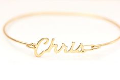 Chris Name Bracelet, Chris Name, Chris Name Jewelry, Chris, Gold Wire Bracelet, Gold Name Bracelet, Vintage Gold Personalized Bracelets, Personalized Vintage Gold Bracelets, Vintage Personalized Gold Charm Bracelet, Personalized Vintage Gold Charm Bracelet, Retro Gold Cuff Bracelet As A Gift, Retro Gold Bangle As Gift, Vintage Personalized Bracelets For Gifts, Retro Gold Bangle As A Gift, Retro Gold Bangle For Gift