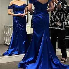 New With Tags. Off Shoulder. Full Length With Train. Beaded Detail In Bodice. Royal Blue Color. Formal Prom Dress, Royal Blue Color, Formal Dresses Prom, Prom Dress, Royal Blue, Bodice, Off Shoulder, Full Length, Prom Dresses