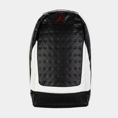 A stylish backpack with plenty of storage, the Air Jordan Retro 13 Backpack marries fashion and function for a premium look that'll take you from class to practice with ease. Eye-catching style hits, including the iconic Jumpman logo, ensure this bag gets you noticed for all the right reasons. A large zippered main compartment is perfect for your essential items, while padded added shoulder straps and a padded back round out this must-have Jordan backpack. Jordan Backpack, Air Jordan Retro 13, Retro 13, Stylish Backpack, Air Jordan 13 Retro, Jumpman Logo, Jordan 13 Retro, Air Jordan Retro, Stylish Backpacks