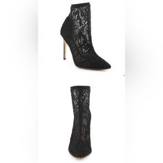 Never Worn, Sexy Lace Pump Bootie Black Lace Heels For Night Out, Lace Heels For Night Out, Lace Pumps, Bootie, Shoes Women Heels, Shoes Heels, Pumps, Size 6, Women Shoes