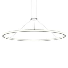 a circular light fixture hanging from the ceiling