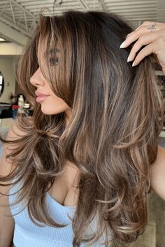 Rich Brunette Hair, Sunkissed Hair Brunette, Garnier Hair Color, Dreamy Aesthetic, Caramel Highlights