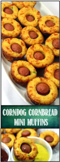 cornbread mini muffins with pepperoni and cheese