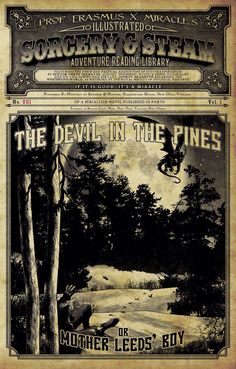 an advertisement for the devil in the pines