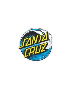 the san diego cruz sticker is shown in blue and yellow on a white background