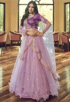 Color: PURPLE, Size: SEMI STITCHED Purple Lehenga, Lehenga Dupatta, Party Wear Lehenga Choli, Lengha Choli, Ghagra Choli, Indian Lehenga, Party Wear Lehenga