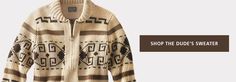 The Original Westerley Cardigan | Pendleton Classic Fair Isle Pattern Outerwear For Fall, Classic Fall Outerwear With Fair Isle Pattern, Classic Fair Isle Outerwear For Fall, Brown Western Style Top For Winter, Brown Western Tops For Winter, Western Brown Tops For Winter, Big Lebowski, Pendleton Woolen Mills, The Dude