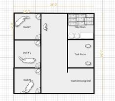 the floor plan for an office with two separate rooms