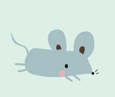 a gray mouse with brown ears and pink nose