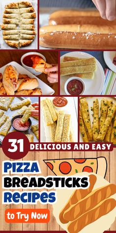 These breadsticks are loaded with pizza flavors and perfect for dipping. Great for snacks or appetizers!