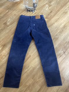 Vintage Levis. Like new condition Levi's wedgie  straight- blue corduroy pants.  Button fly Size 25 Length 26 Blue Corduroy Pants, Levis Pants, Blue Corduroy, Cropped Leather Jacket, Corset Crop Top, Pretty Top, Corduroy Pants, Vintage Levis, Trousers Women