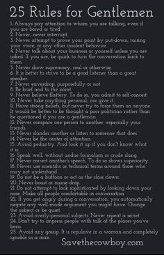 the poem for 25 rules for gentlemen