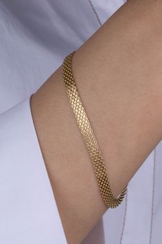 "ITEM DETAILS ❆All our jewelry are hand made with Love. ❆Material: 14K Gold ( 585). ❆Available colors: Gold, Rose Gold, White Gold. ❆Available Sizes: Look Size Option (Contact for different sizes) ❆Each item is made to order ❆ DO YOU LIKE THIS BRACELET? ❆ You can get more information about it below but if you have any questions, just click the \"Message Sergen Vural \" button and I will be very happy to hear from you ☺ PACKAGING ❆Comes ready to gift in a beautiful jewelry box. ❆It comes with a s Real Gold Bracelet For Women, 14k Gold Link Bracelets With Jubilee Design, 14k Gold Link Jubilee Bracelet, Yellow Gold Jubilee Bracelet With Snake Chain, Yellow Gold Snake Chain Bracelet For Formal Occasions, 14k Gold Jubilee Bangle Charm Bracelet, Formal Snake Chain Bracelet, Formal Flexible Snake Chain Bracelet, 14k Gold Box Chain Bracelet As Gift