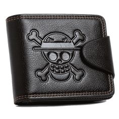 a wallet with a skull and crossbones on it