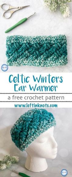 the crocheted hat is made with yarn