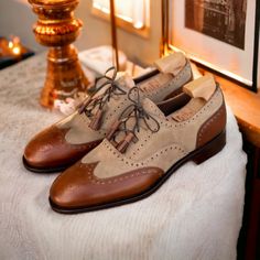 Formal Shoes, Beige Brown, Shoes Men, Winter Wear, Soft Leather, Leather Shoes, Two Tone, Dress Shoes Men, Fashion Shoes