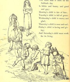 an old children's book with some illustrations on the page and words in english