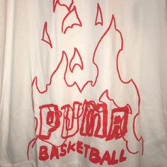 Nwt Puma Basketball Fire Tee From The Original Launch Of The Basketball Collection. White With An Orange-Ish / Red Flame Graphic. Size Medium. Hard To Find. White Puma Logo Top For Streetwear, White Puma T-shirt For Sports, Sporty White T-shirt With Puma Logo, Sporty White Puma T-shirt, Puma Logo Cotton Top For Streetwear, Cotton Puma Logo Top For Streetwear, Puma Cotton Top For Streetwear, White Puma Logo Crew Neck Top, Basketball Collection