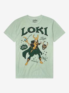 Achieve your glorious purpose with this Marvel-inspired tee! Featuring a portrait of Loki  this shirt includes doodles related to the God of Mischief along with "Loki"  "Trickster"  and other lettering inspired by the Marvel villain. This shirt is perfect for your next movie night or trip to Asgard.A BoxLunch Exclusive!CottonListed in unisex sizesWash cold with like colors; dry lowDo not iron over printImported Loki Doodle, Loki Scepter, Loki Shirt, Doodle Icons, Glorious Purpose, God Of Mischief, Your Next Movie, Marvel Loki, Doctor Outfit