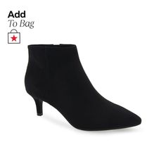 in stock Aerosoles Shoes, Mid Heel, Leather Material, Black Heels, Faux Suede, Kitten Heels, Classic Style, Ankle Boot, Shoe Boots