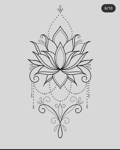 a black and white drawing of a flower on a gray background with the words,