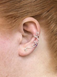 Ear Cuff Tutorial, Ear Cuff Diy, Upper Ear Piercing, Cartilage Ear Cuff, Crystal Ear Cuff, Pierced Ear, Cuff Earring, Jewelry Designing, Piercings Unique