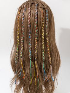 Hairstyles For Navratri Garba, Navaratri Hairstyle, Braids With Rubber Bands, Hair Band Braid, Navratri Hairstyles, Navratri Makeup, Cute Hairstyles For Homecoming, Navratri Look, Rainbow Braids