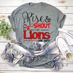 Elementary Shirts, High School Spirit Shirts, High School Spirit, School Spirit Posters, Football Mom Shirts, Lion Shirt