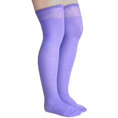 Have Some Fun And Let Your Unique Personality Shine Through With These Solid Purple Thigh High Socks. Made In Usa Size: Women's 7-11 Material: 80% Cotton, 20% Nylon & Elastic Length: 32” - 34” Before Stretched Purple Fitted Knee-high Socks, Spring Thigh High Stockings, Spring Thigh-high Stockings, Thigh-high Stockings For Spring, Purple Thigh High Socks, Orange Socks, Purple Socks, Polka Dot Socks, Green Socks