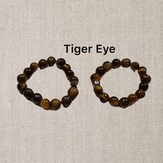 Bec Sue Jewelry Shop beaded rings tiger eye ring Beaded stackable Rings Make Bracelet, Tiger Eye Ring, Handmade Jewelry Bracelets, Rings Handmade, Matching Bracelet, Eye Ring, Custom Bracelets, Delicate Rings, Beaded Rings