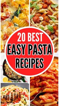 the top 20 easy pasta recipes