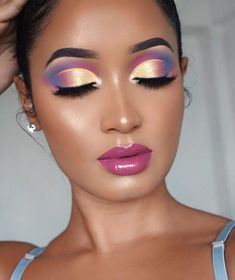 Make Up Designs, Gold Makeup Looks, Drag Make-up, Make Up Inspiration, Smink Inspiration, Beauty Make-up, Beautiful Eye Makeup, Eye Makeup Designs, Makijaż Smokey Eye