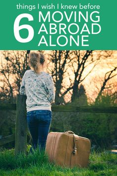 a woman standing next to a fence holding a suitcase with the words, 10 bible verses for when you are homesick