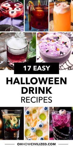 halloween drink recipes that are easy to make