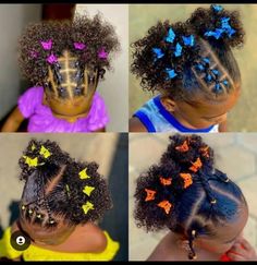 Creative Natural Hairstyles, Easy Little Girl Hairstyles, Cute Natural Hairstyles, Lil Girl Hairstyles