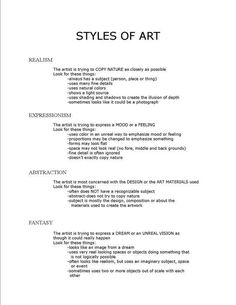 the style of art is shown in this document