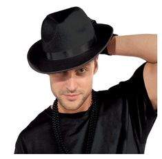 This deluxe black felt fedora is a perfect hat for a gangster, mobster, 20's or 40's outfit, Blues Brothers, detective or other character. Includes a wide brimmed lightweight character hat made from a crush resistant material. This classic hat will fit most adults and teens. 1920's and other costumes and accessories are sold separately on our page – subject to availability. 40s Outfits, Black Fedora, Blues Brothers, Classic Hats, Felt Fedora, A Crush, Quality Hats, Black Felt, Hat Band