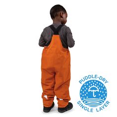 Gear up for muddy and rainy weather with our Puddle-Dry Bib Pants!           100% Waterproof: Fully taped seams and inner membrane. Fabric waterproof rating: 10000mm             Windproof & Breathable: Fabric active breathability of 5000g/m2/24h             Single Layer: Versatile for all seasons. Wear it on its own, or as a shell for layering. Temperature rating: 5° C             Gro-With-Me®: Adjustable shoulder straps and stirrups             Thoughtful Design: Roomy design, snap closures for Waterproof Outdoor Pants For Winter, Waterproof Outdoor Winter Pants, Waterproof Winter Pants For Outdoor, Winter Outdoor Waterproof Pants, Waterproof Bottoms For Winter Outdoor Activities, Waterproof Pants For Winter Outdoor Activities, Sporty Waterproof Bottoms For Outdoor Work, Waterproof Pants For Outdoor Work In Winter, Rainy Weather