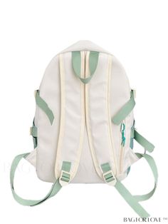 BagForLove - Functional Two-Tone Letter Patch Backpack with Decorative Accent Product Description Color Mint Green Composition 100% Nylon Bag Size Large Material Polyamide Size Chart INCH CM Handle Height Strap Length Bag Height Bag Width Bag Length 2.4 inch 37.4 inch 11.8 inch 6.3 inch 16.5 inch Handle Height Strap Length Bag Height Bag Width Bag Length 6 cm 95 cm 30 cm 16 cm 42 cm Details Pictures Similar Products h2 { text-align: center; } /* æ¢è¡ */ li{ white-space: normal; word-break: bre Green Rectangular Bag With Adjustable Straps, Cute Green Backpack For Everyday Use, Green Bags With Adjustable Straps For Daily Use, Cute Green Softback Bag, Casual Green Bags With Adjustable Straps, Patch Backpack, Backpack Patches, Blue Backpack, White Space