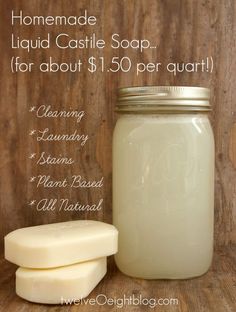 homemade liquid castele soap for about $ 1 50 per quart is on sale