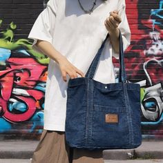 Cute and Durable Denim Tote Bag Women's Jean Shoulder Bag Everyday Casual Canvas Utility Bag gifts for Her Unisex - Etsy