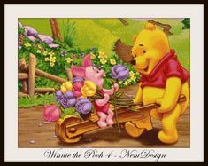 winnie the pooh and her friends cross stitch pattern