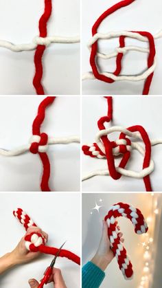 the steps to make an ornament out of yarn