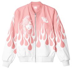 Phoenix Mode Bomber Jacket – Vapor95 Retro Swimsuit, Retro Shorts, Pink Men, Print Pink, Top Graphic Tees, Bomber Jackets, Knit Sweatshirt, Zip Up Hoodies, Shoes With Jeans