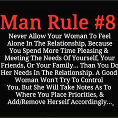 the text man rules 8 is written in red and black