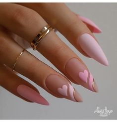 Light Pink Nails, February Nails, Fancy Nails, Valentine's Day Nails, Valentines Nails