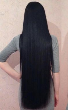 Hair Affirmations, Long Hair Dos, Long Straight Black Hair, Hair Motivation, Hair Projects, Long Shiny Hair, Straight Black Hair, Big Bun Hair, Long Silky Hair