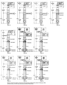 the technical drawing shows different types of light bulbs